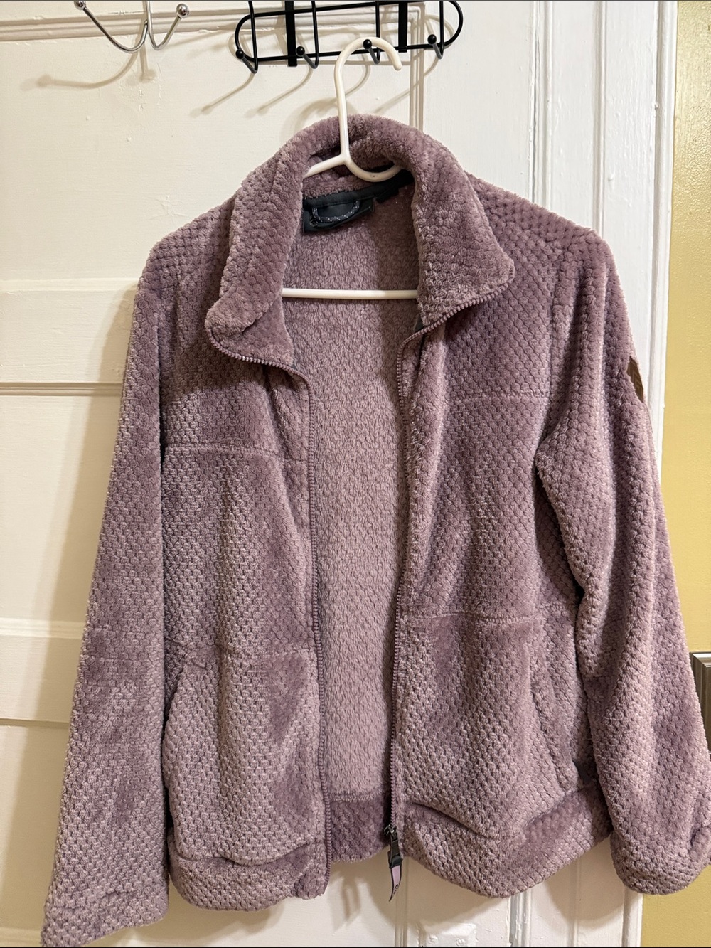 Free Country Plush Zip-Up Teddy Jacket in Mauve